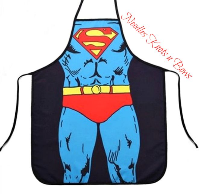 Superman Apron, Superhero Novelty Apron, Mens and or Womens Superman