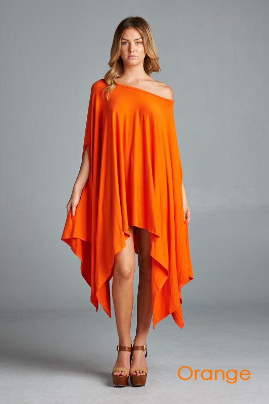 Orange Draped Dress