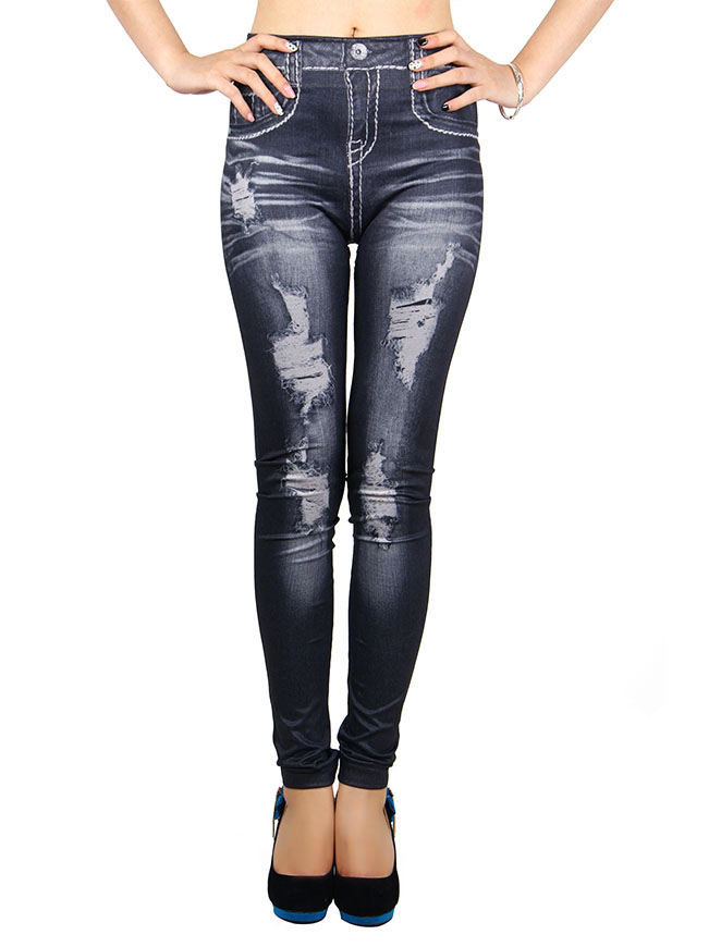 faux denim leggings