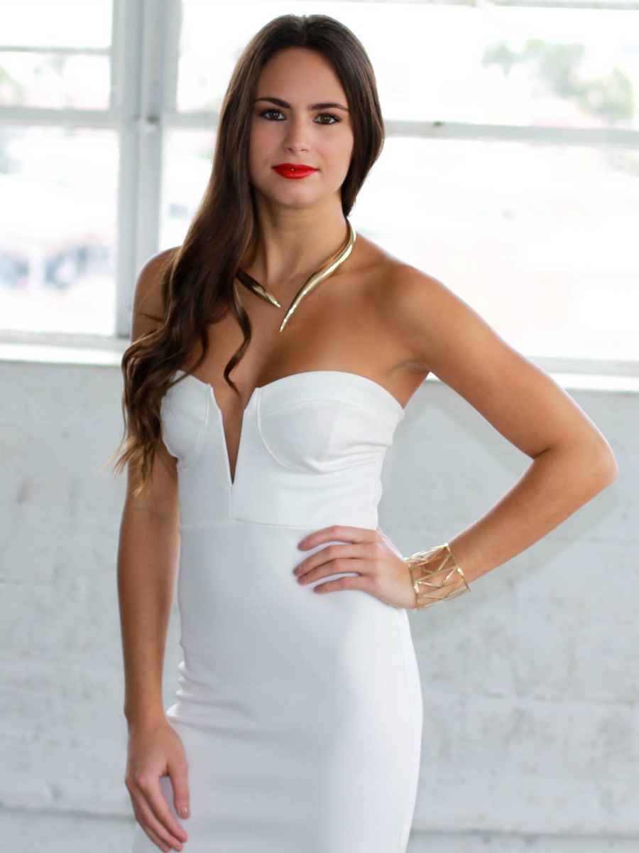 deep plunge bodycon dress