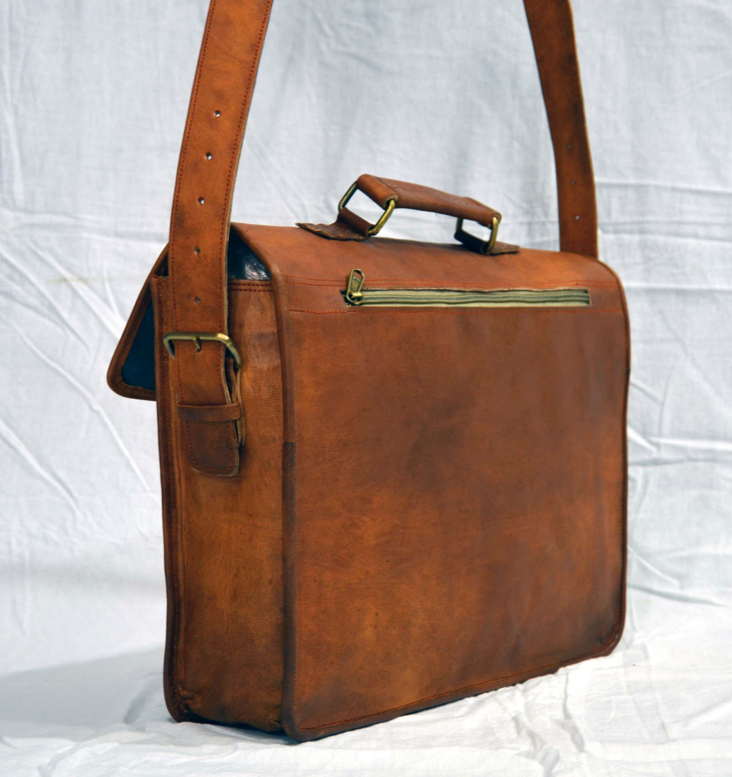 vintage leather laptop bag