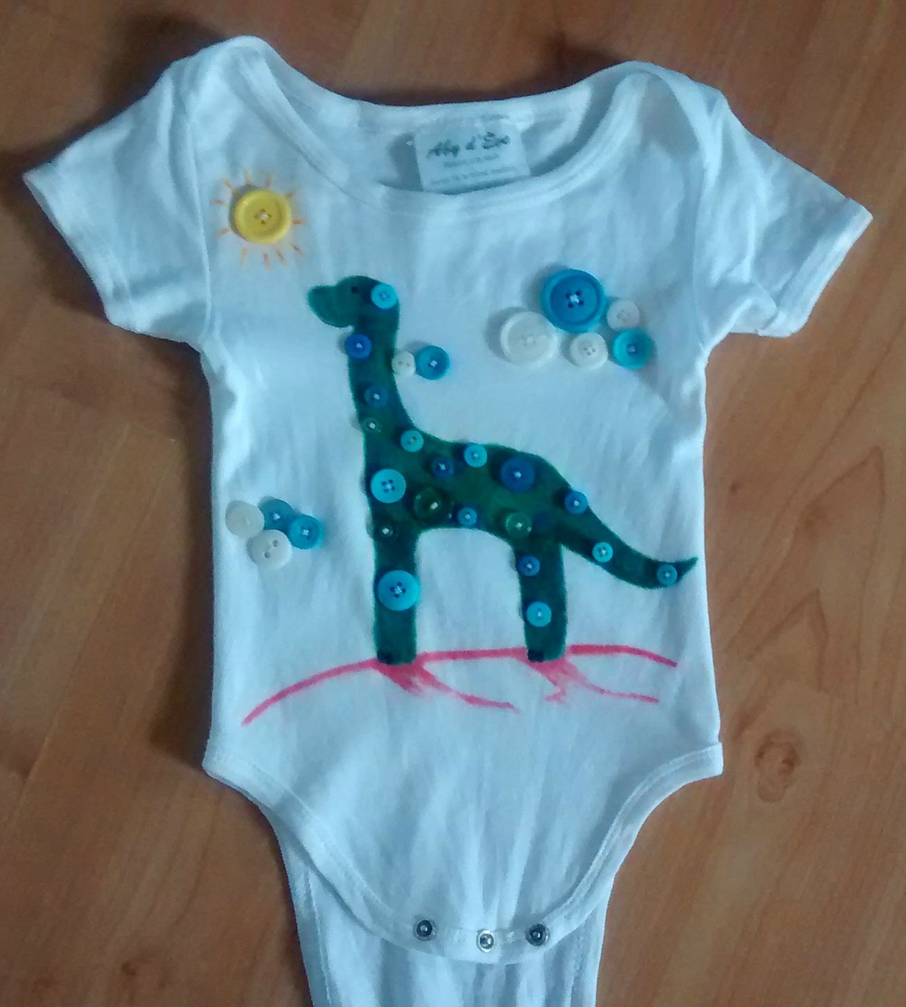 dino onesie baby