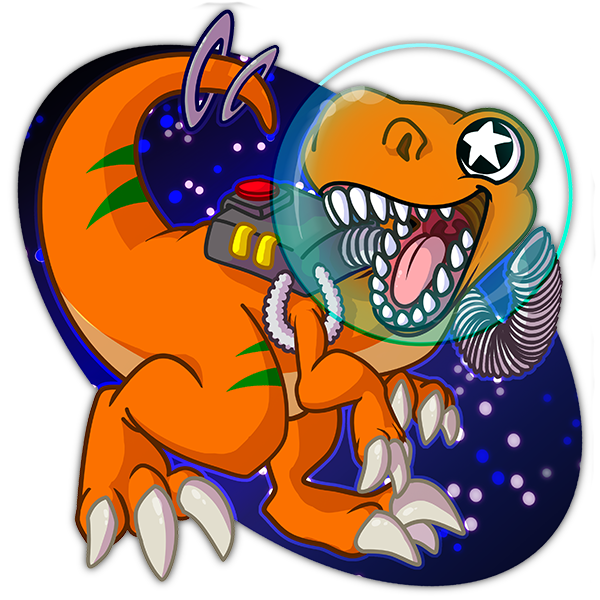 Space Dino Sticker on Storenvy