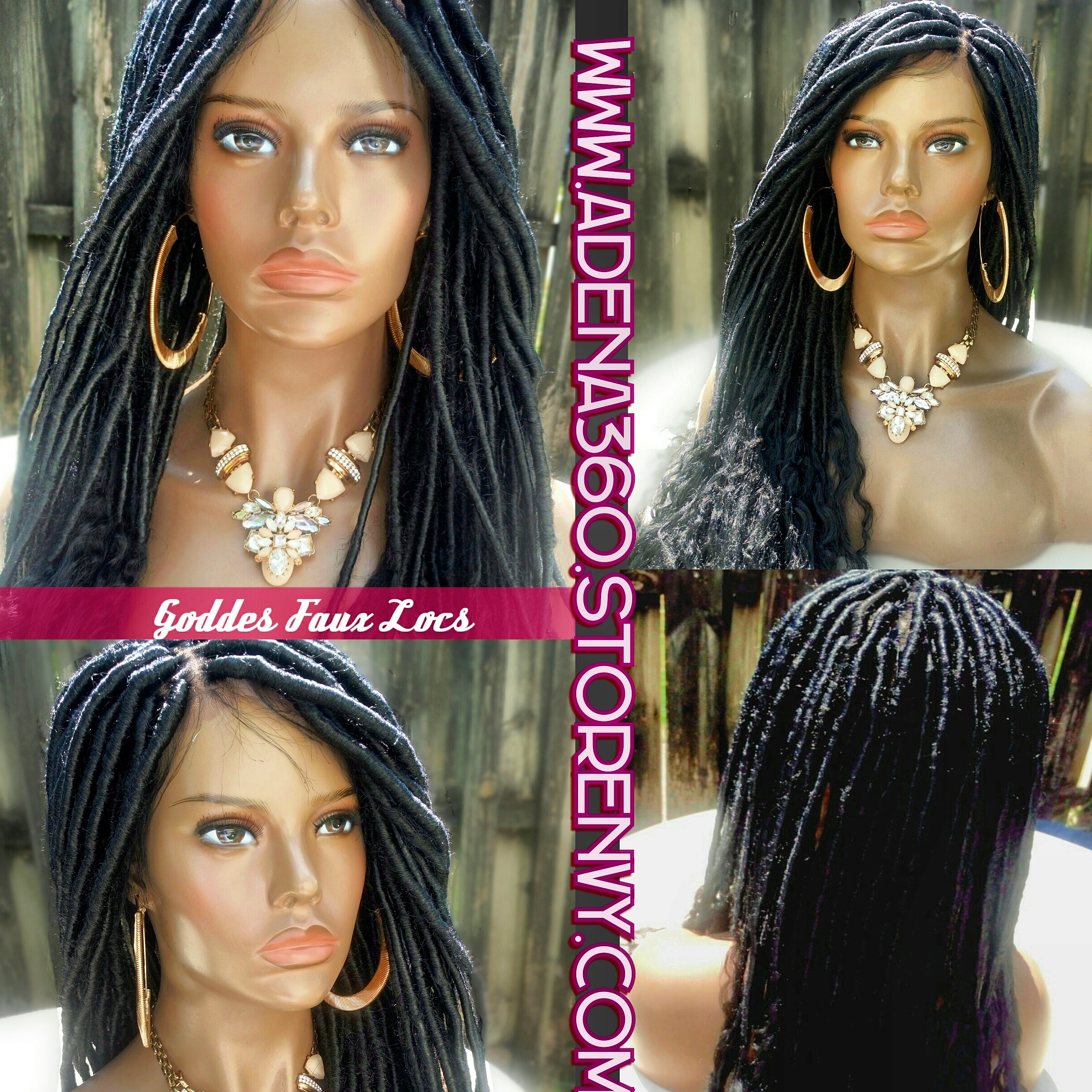 24 28 Goddess Faux Locs 100 Handmade Locs Adena360 Online