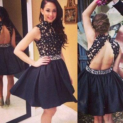 black fitted homecoming dresses