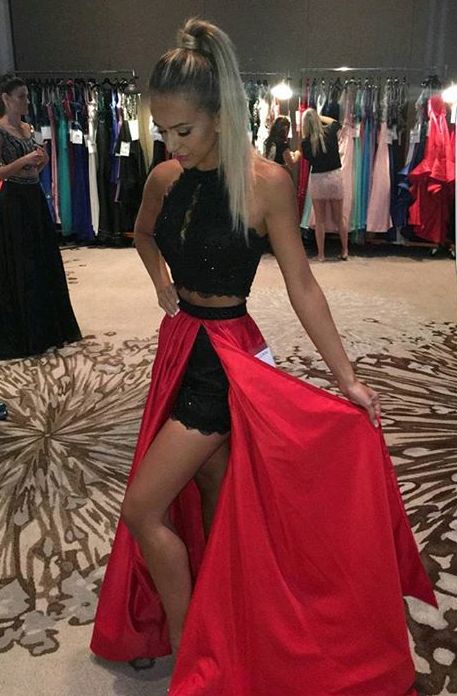 Red and Black Prom Dresses