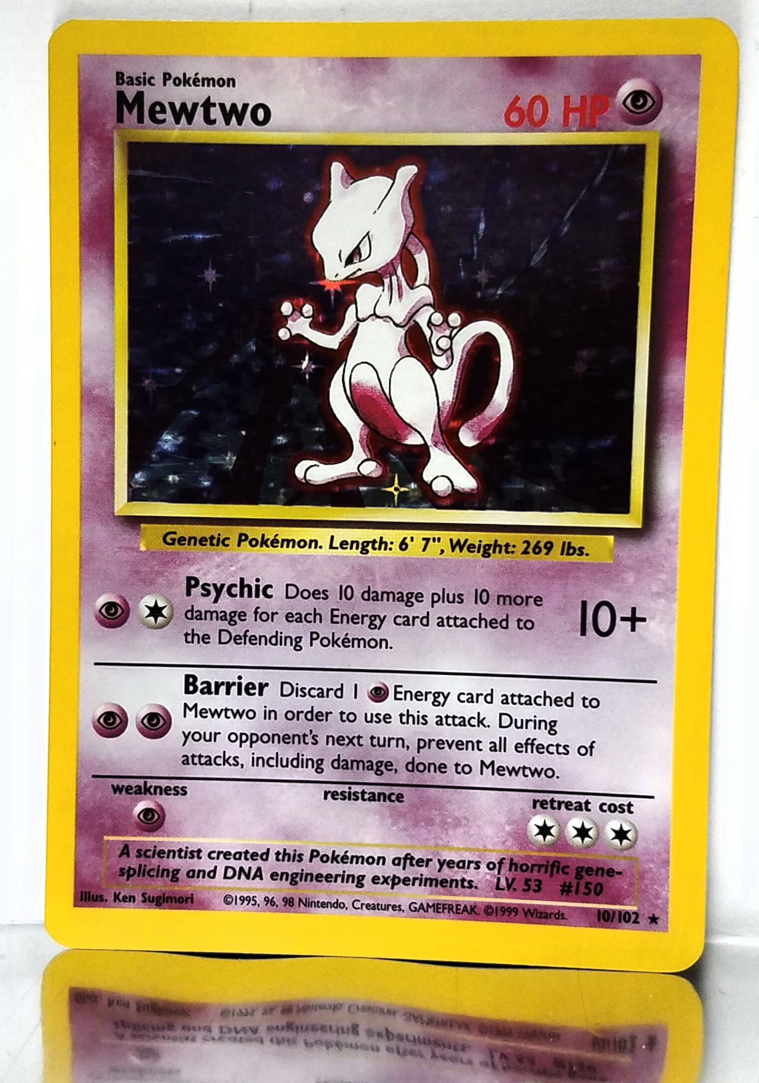 Collectible Card Games Mewtwo 10 102 Rare Holo Base Set Unlimited 