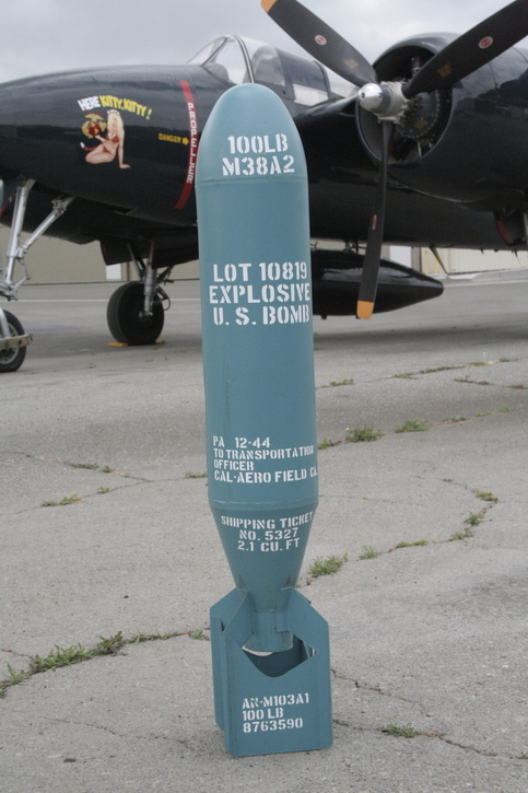 War Relic Replicas | M38A2 100 lb Practice Bomb Replica WW2 BLUE (USED ...