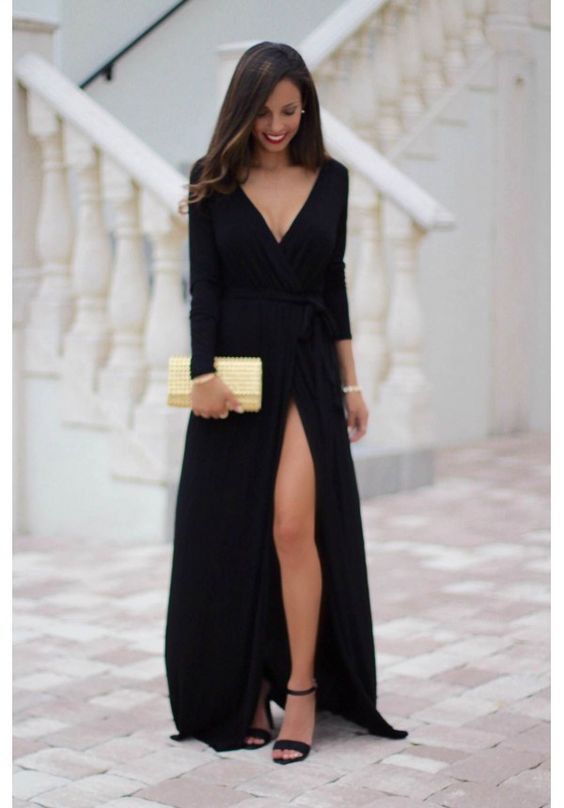 long black dress plus