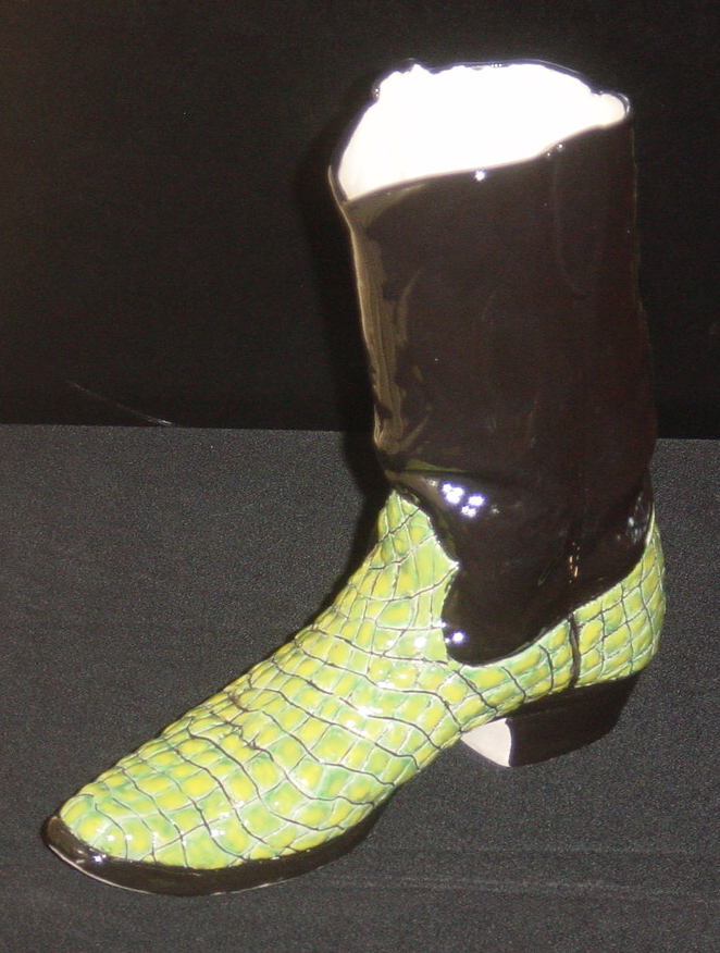 ceramic cowboy boots