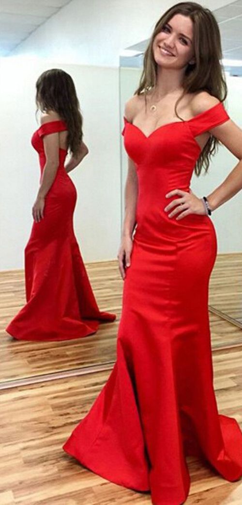 hot red prom dresses