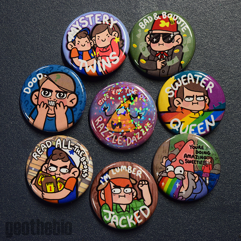 Gravity Falls Pin Set (8) · geothebio · Online Store Powered by Storenvy