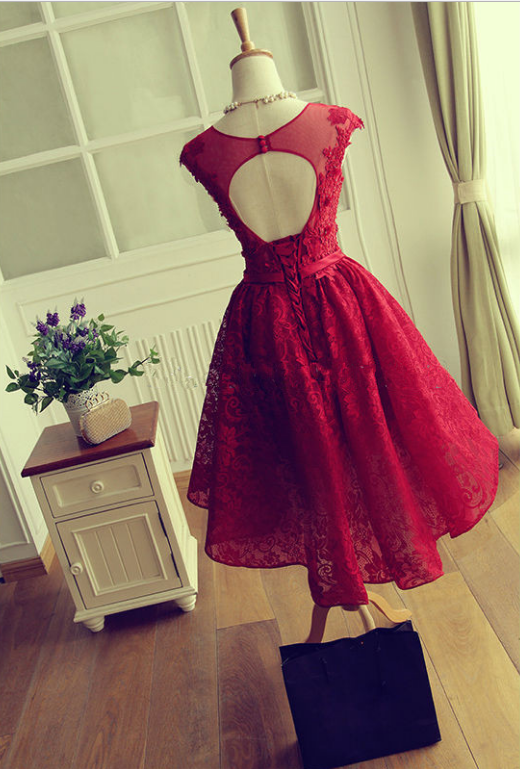 Cute Red Knee Length Red Short Lace Christmas Party Dresses With Pearls Charming Dressy Online Store Powered By Storenvy
