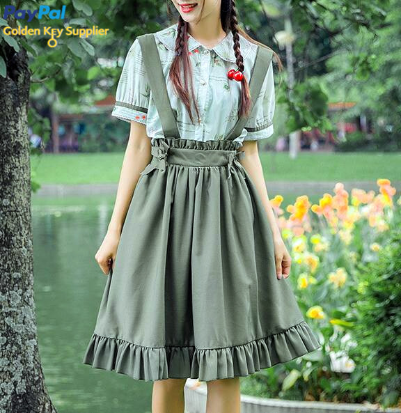 suspender skirt set