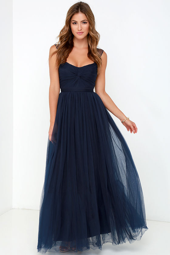 Ocean Blue and Gold Prom Dresses