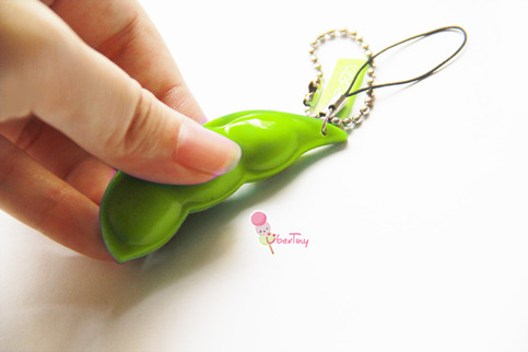 bean pod keychain