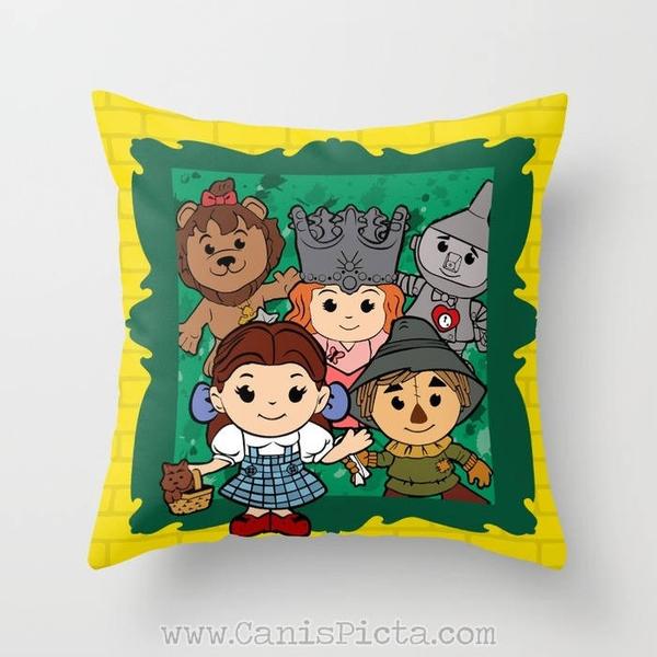 Kawaii Wizard Of Oz 16x16 Graphic Print Decorative Throw Pillow