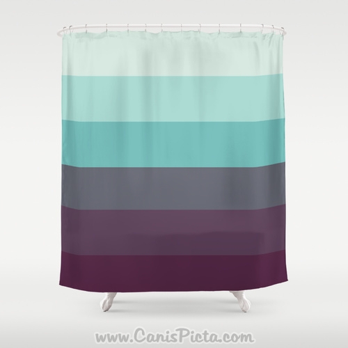 Shower Curtain Saltwater Swimsuit Ombre 71 X 74 Mint Aqua