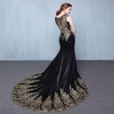 prom dress bellabridal gorgeous sleeve appliques golden dresses mermaid storenvy sleeves