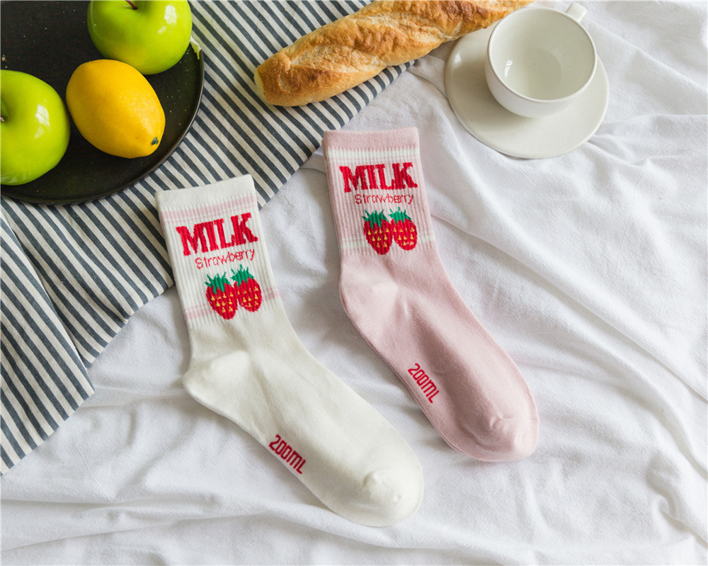 Strawberry milk socks (free ship) on Storenvy