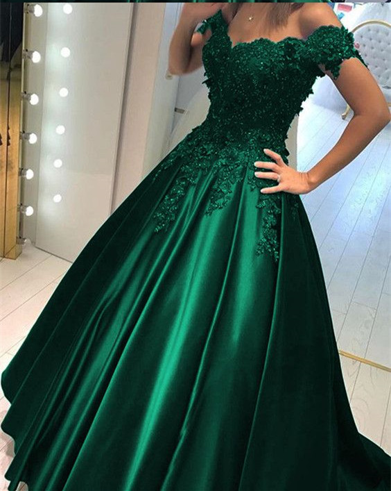 Emerald Green Evening Gowns