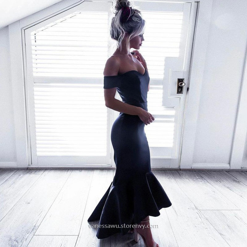 trumpet mermaid off the shoulder dress