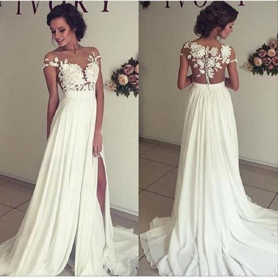 beach wedding dress off shoulder