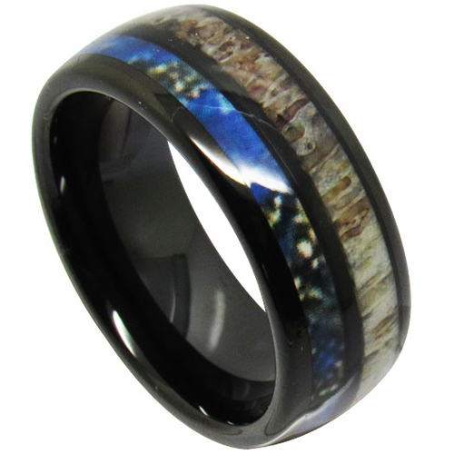 tungsten antler ring