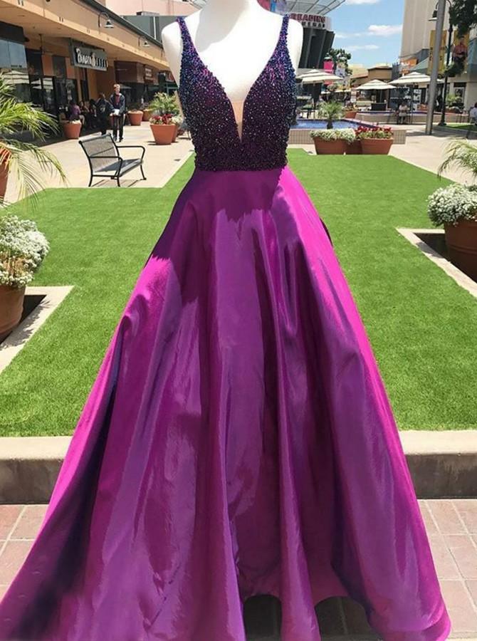 purple dress with pockets