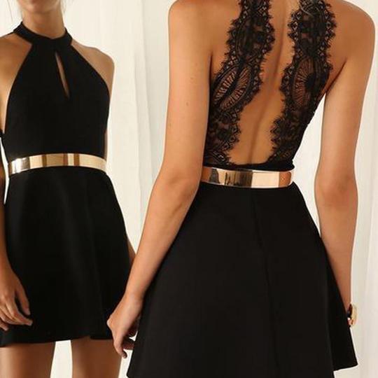 lace back homecoming dress