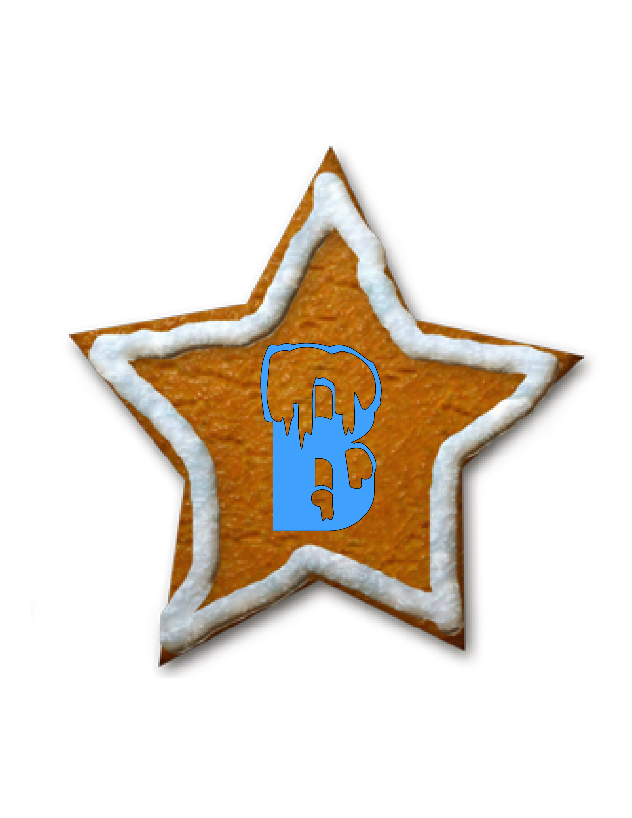 Abc Star Christmas Cookies Set2 Digital Clipart Art Clip Party