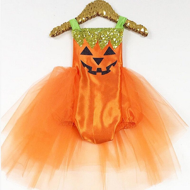 pumpkin baby romper