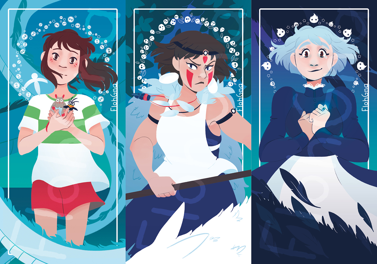 Resultado de imagen de Chihiro, San y Sophie