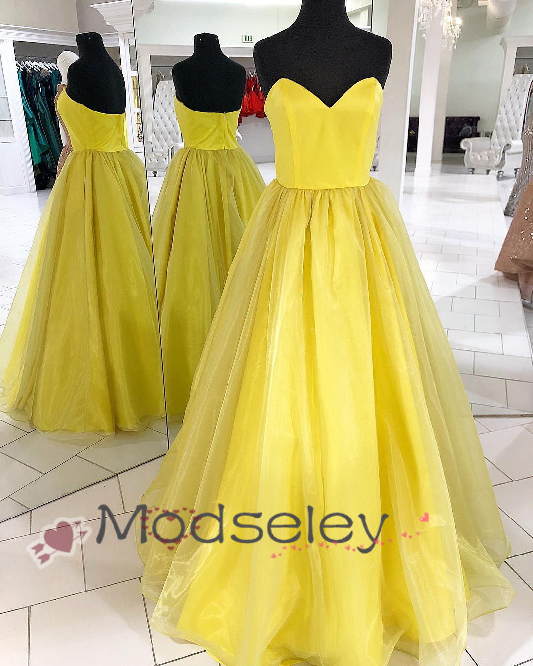 Simple Yellow Long Formal Dresses