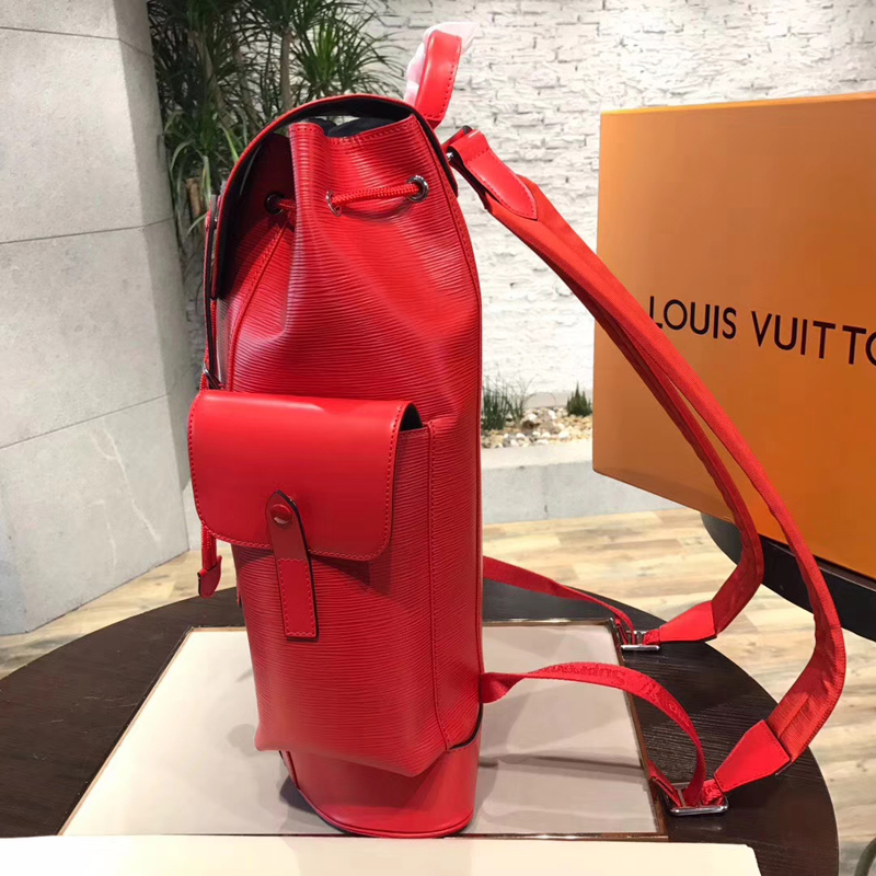 supreme backpack red leather