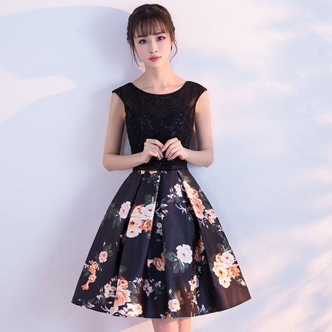 Long Black Slit Prom Dress Patterns For