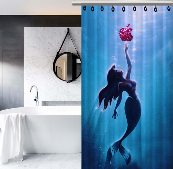 Apple Logo The Little Mermaid Apple Cover Custom Design Print On