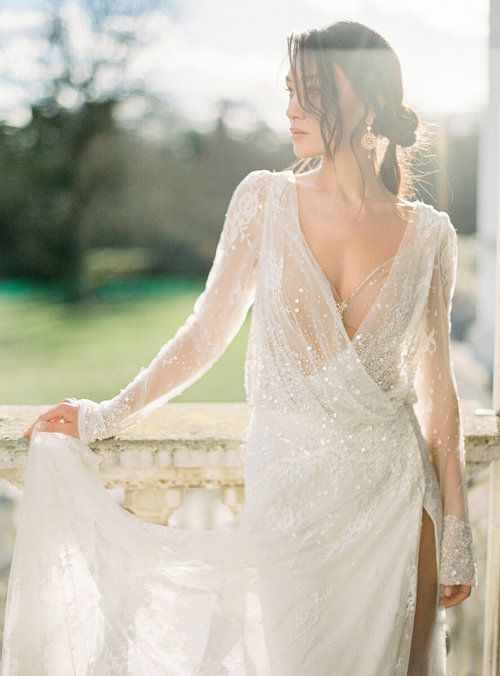 Silk Backless Wedding Dress