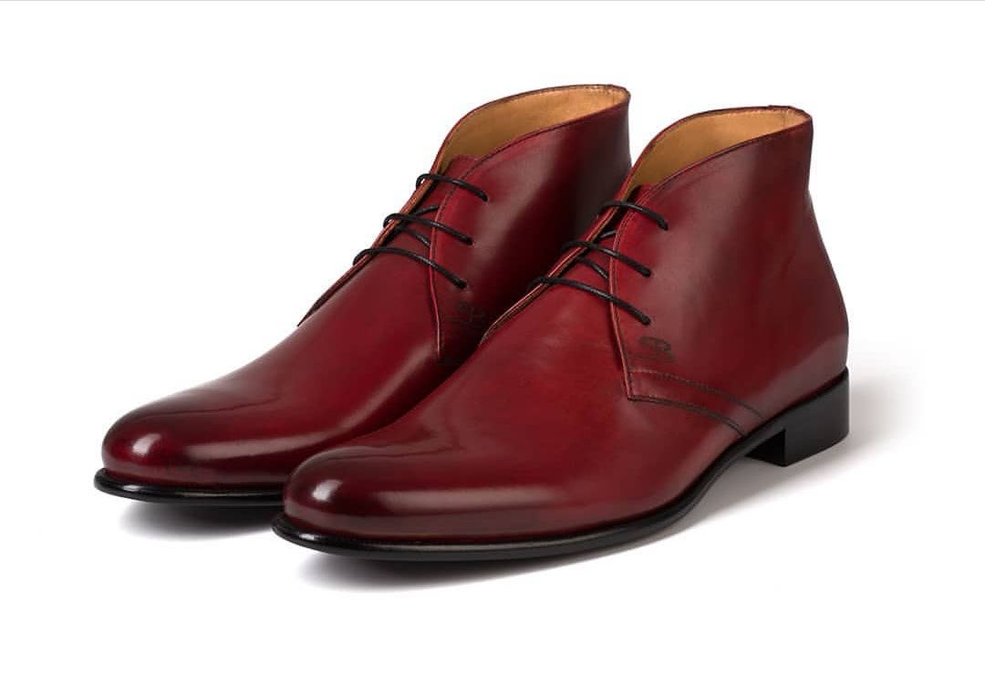 burgundy chukka boots