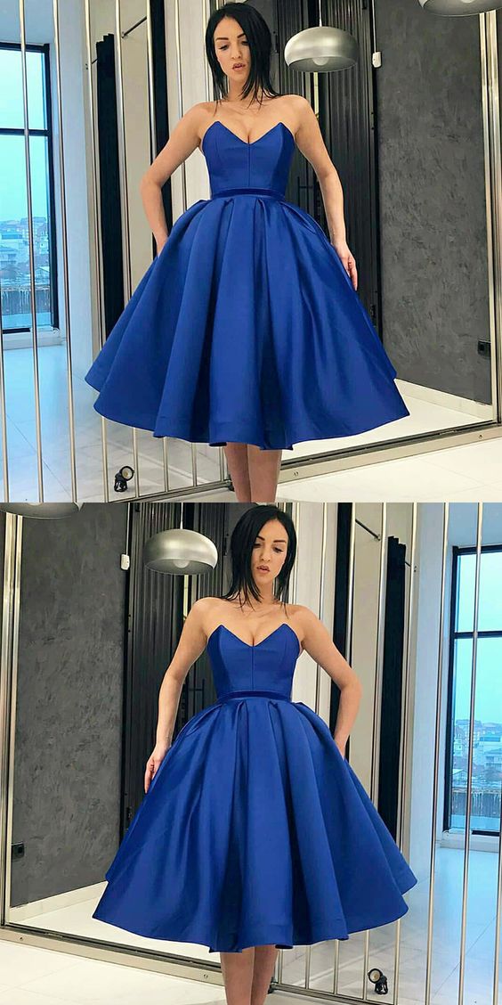 Royal Blue Short Party Dresses for Girls