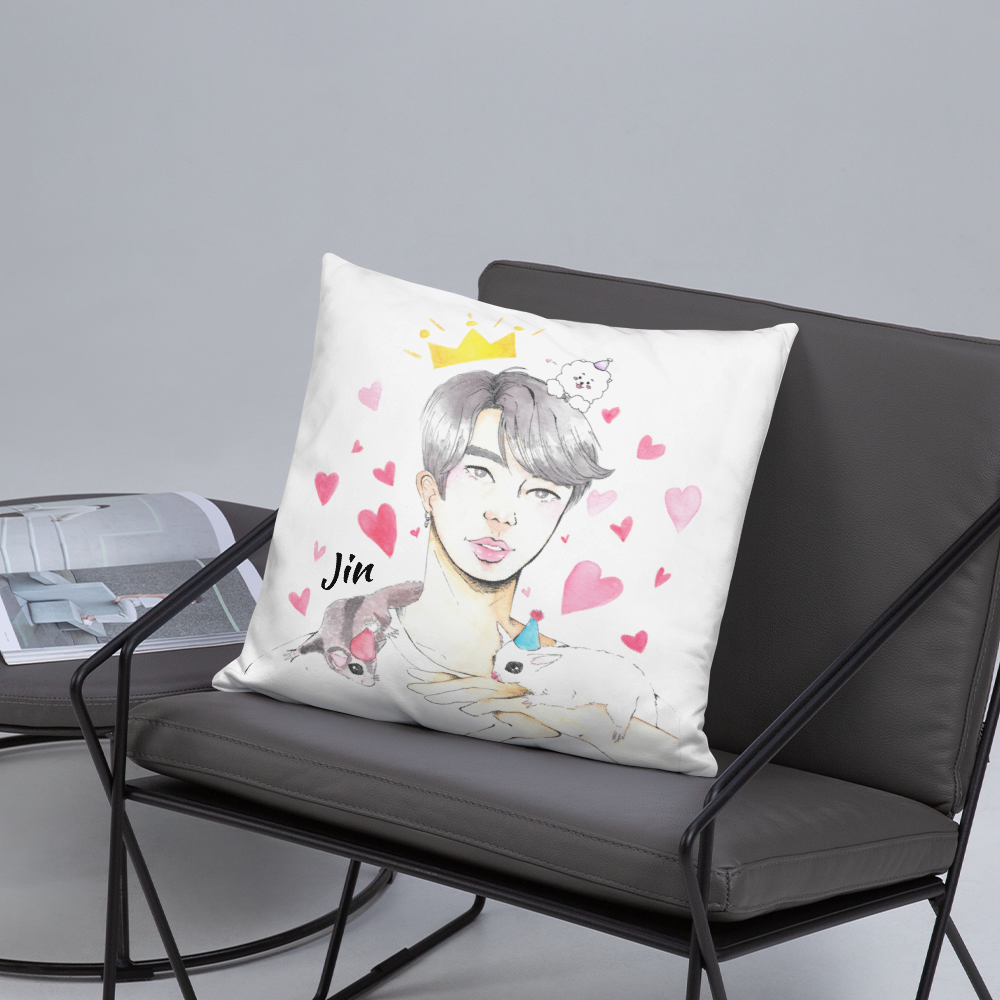 Jin Kim Seokjin Bts Bangtan Boys Plush Rj K Pop Throw Pillows