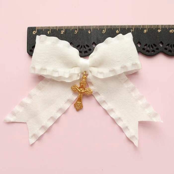 Rose And Cross Hair Clip Brooch Hair Tie Vintage Rosie Online