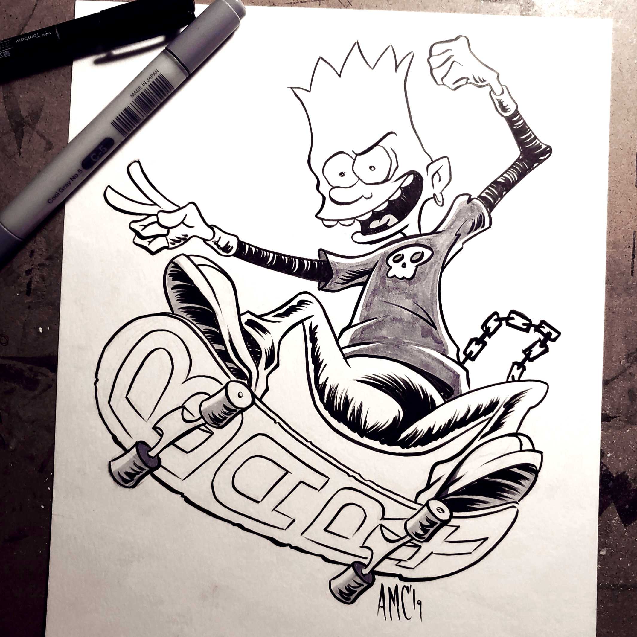 Bart Simpson Sketch Alex M Clark Illustration Online Store Powered By Storenvy