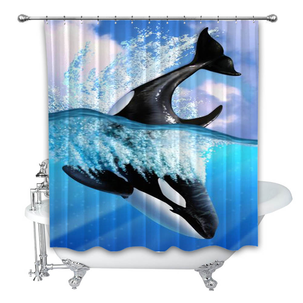 Orca Diving Custom Shower Curtain 100 Polyester Sold By Theking22