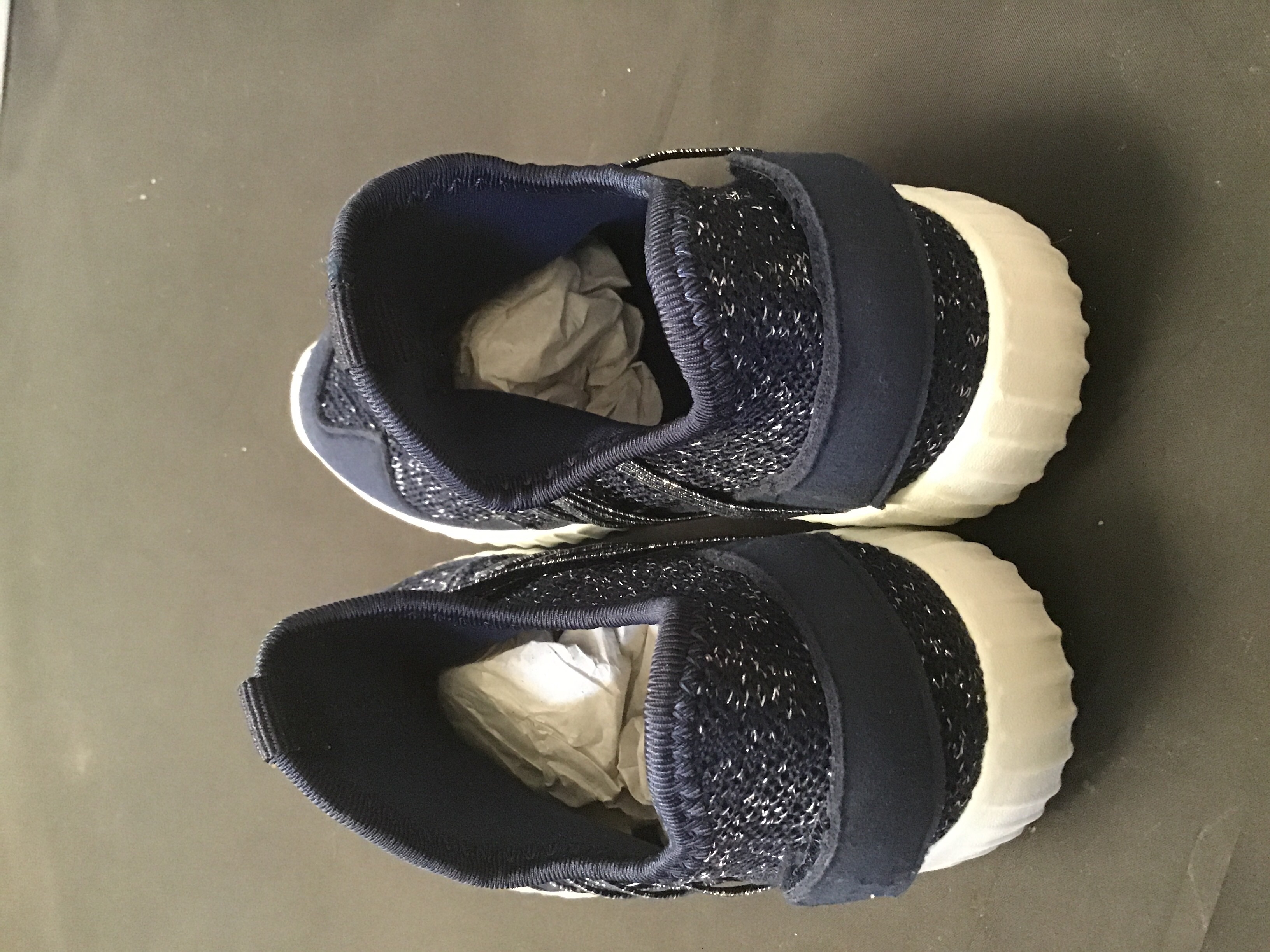 New Blue Tennis shoes with Bling Girl glitter by Forever Link size 10