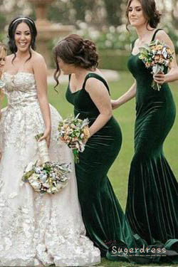 dark green bridesmaid dresses