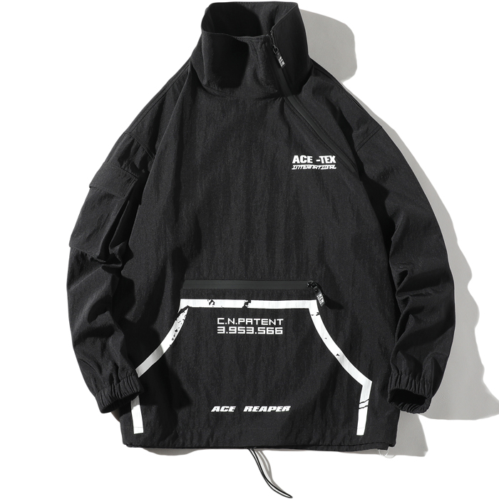 windbreaker turtleneck