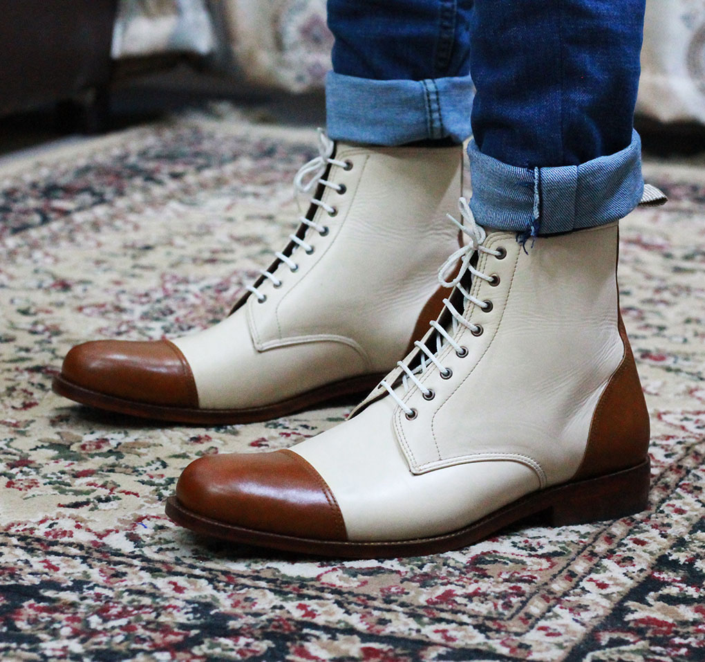 cream boots men
