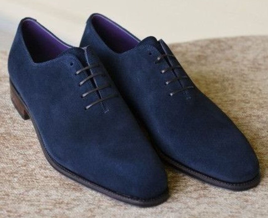 Mens navy blue suede dress shoes Clearance