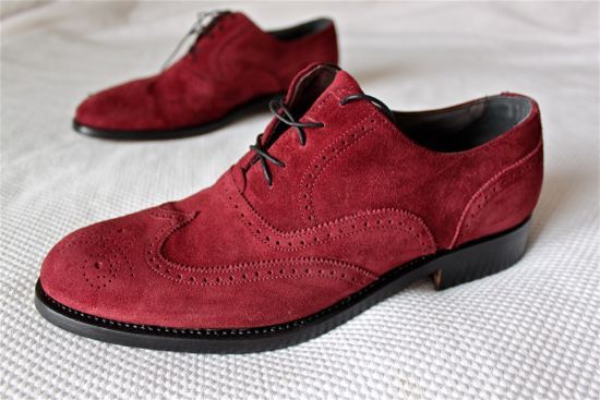 Maroon suede dress shoes Clearance